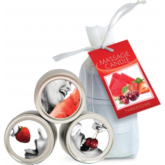 EARTHLY BODY CANDLE COMBO - WATERMELON, CHERRY & STRAWBERRY