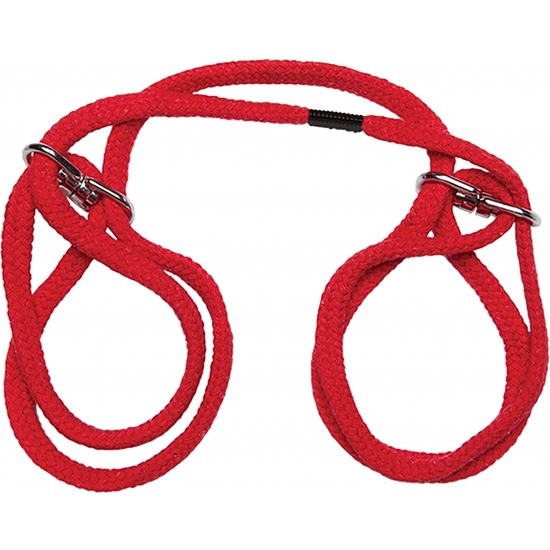 ROPE - 100% COTTON HANDCUFFS, RED
