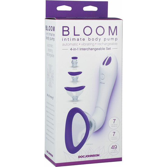 BLOOM - CLITORIS AND NIPPLES SUCTION CUP / PURPLE, WHITE