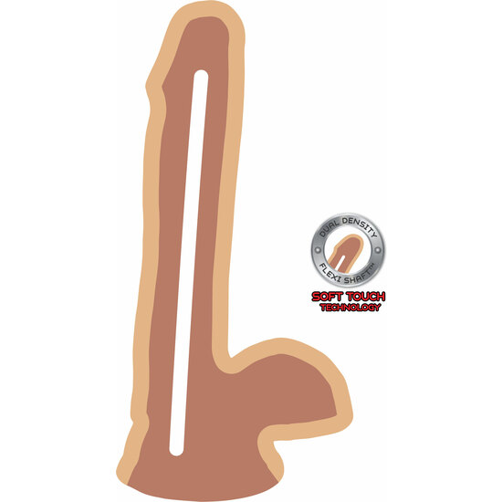 DUAL DENSITY REALISTIC PENIS WITH TESTICLES 17CM