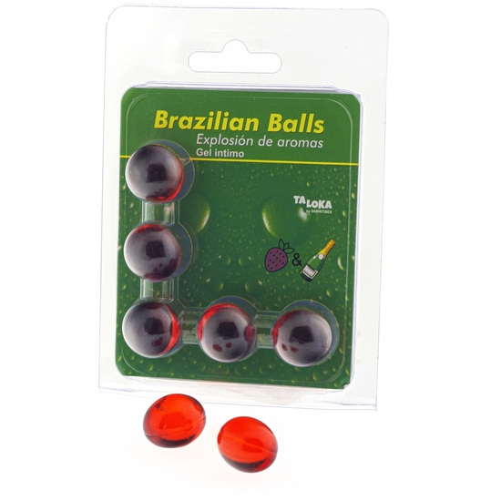 Brazilian Balls Explosion Of Aromas Intimate Gel - Strawberry And Champagne