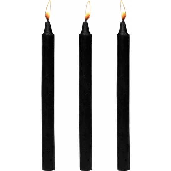 Dark Drippers Fetish Drip Set Of 3 Candles - Black
