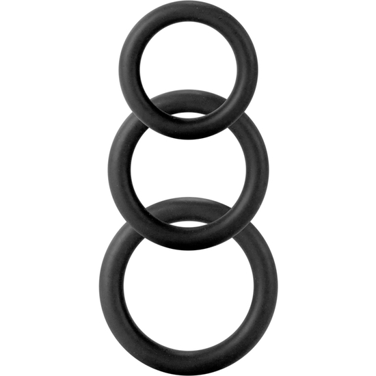 Twiddle Penis Ring Three Sizes Black