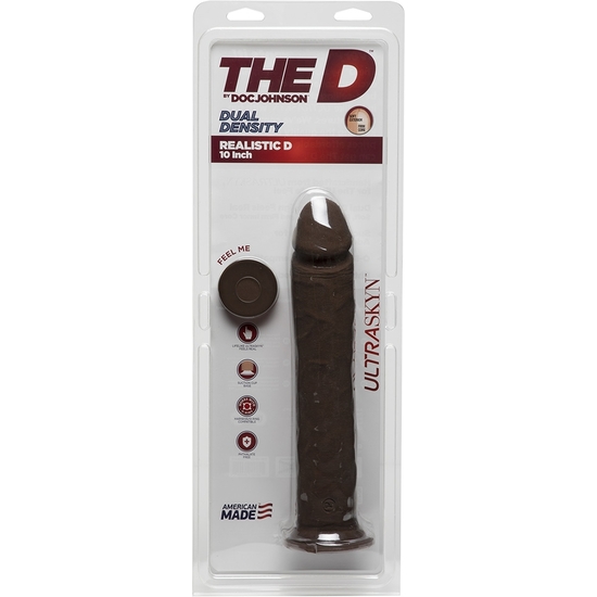 THE D - REALISTIC PENIS - 25.40 CM ULTRASKYN - CHOCOLATE