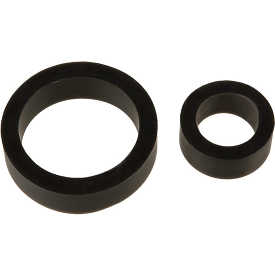 TITANMEN - SILICONE RINGS - DOUBLE PACK BLACK