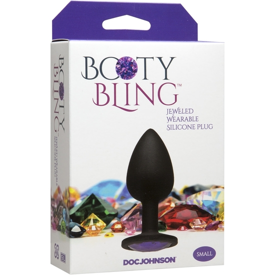 BOOTY BLING - SMALL - PURPLE - SILICONE PLUG