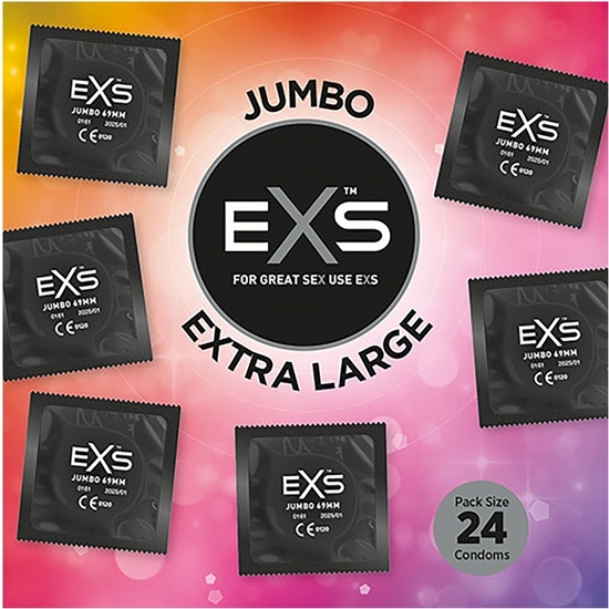 EXS JUMBO CONDOMS PACK - 24 CONDOMS