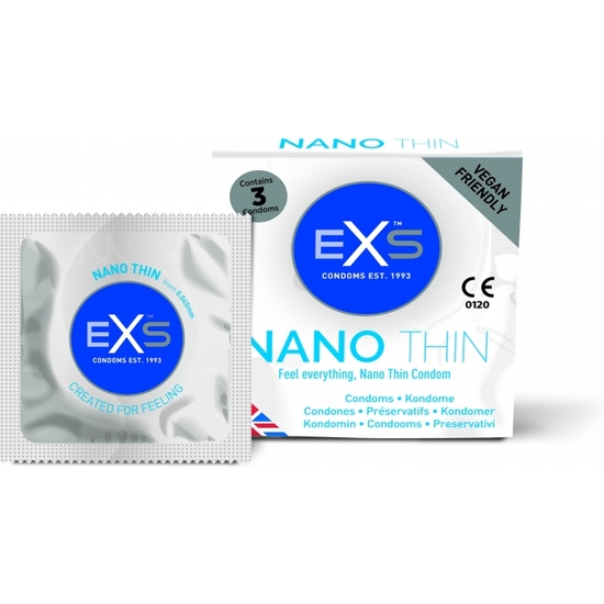 EXS NANO THIN CONDOMS - 3 PACK