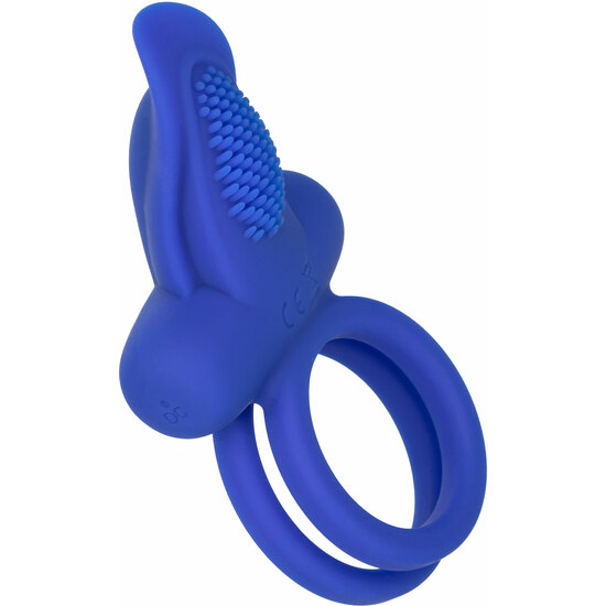 Rechargeable Dual Vibrating Ring - Pleaser Enhancer - Purple