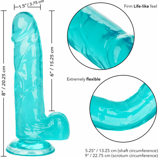 QUEEN SIZE PENIS JELLY 20CM - BLUE