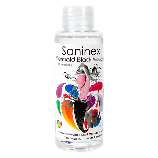 SANINEX MERMAID BLACK MULTIORGASMIC - SEX & MASSAGE OIL 100ML