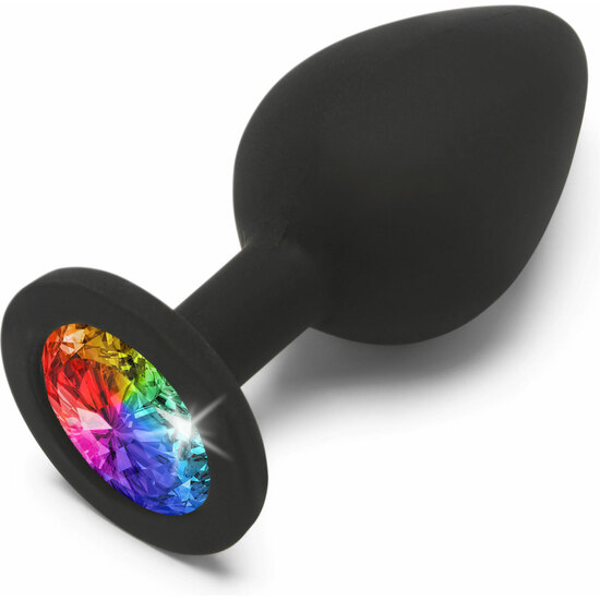 Rainbow Booty Jewel Medium - Black