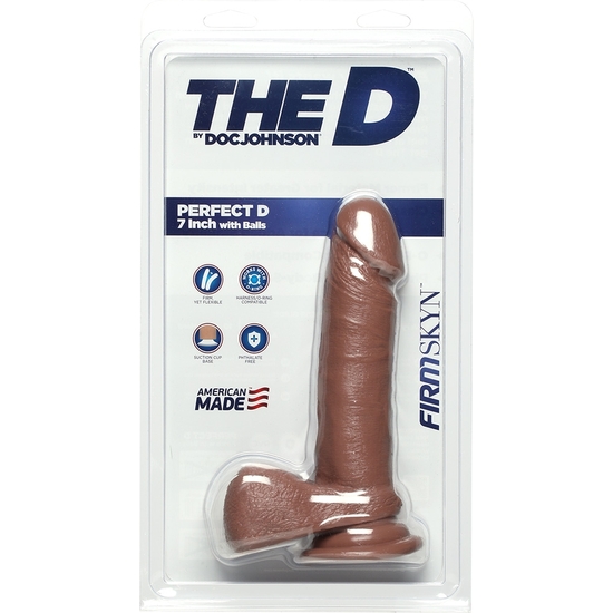 PERFECT REALISTIC PENIS FIRMSKYN 17.78 CM - BROWN