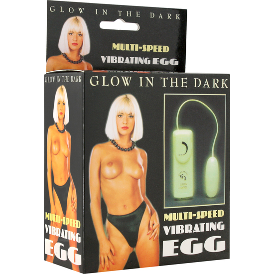 GLOW IN THE DARK - VIBRATING EGG WITH CONTROL