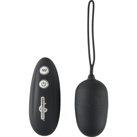 VIBRATING EGG WITH REMOTE CONTROL - BLACK
