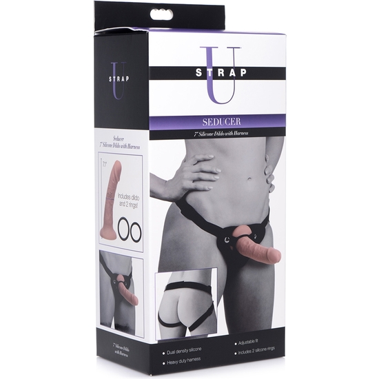SEDUCER 7 - HARNESS WITH REALISTIC SILICONE PENIS