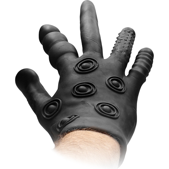 Silicone Stimulating Glove - Black