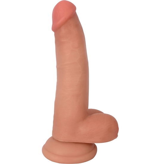 20 CM BARESKIN REALISTIC PENIS WITH TESTICLES - LIGHT COLOR