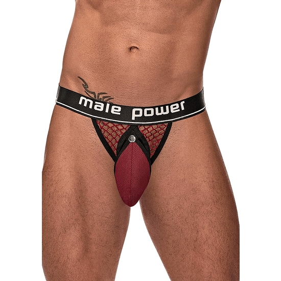 COCK RING THONG WITH RING - BORDEAUX
