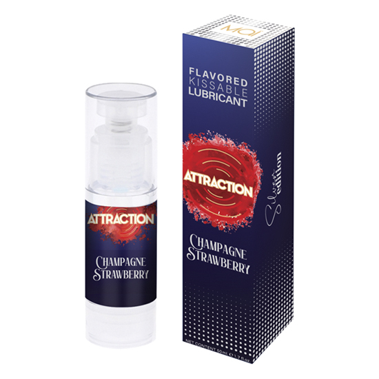 Attraction Lubricant Strawberry Flavor With Champagne 50 Ml
