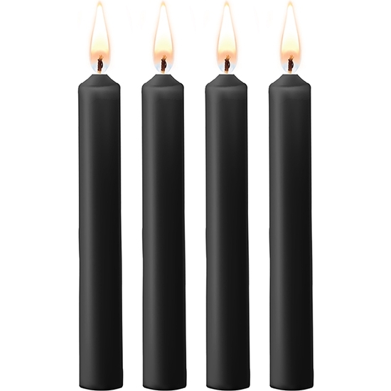 Teasing Wax Candles - Paraffin - 4-pack - Black
