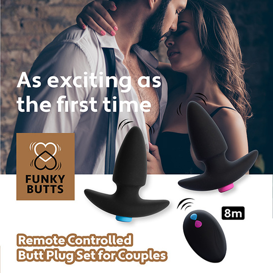 FEELZTOYS - FUNKYBUTTS ANAL PLUGS SET FOR COUPLES
