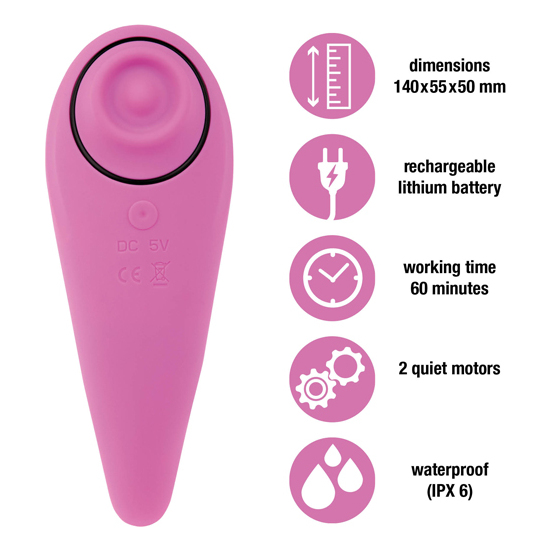 FEELZTOYS - FEMMEGASM VIBRATOR FOR TAPPING & TICKLING PINK