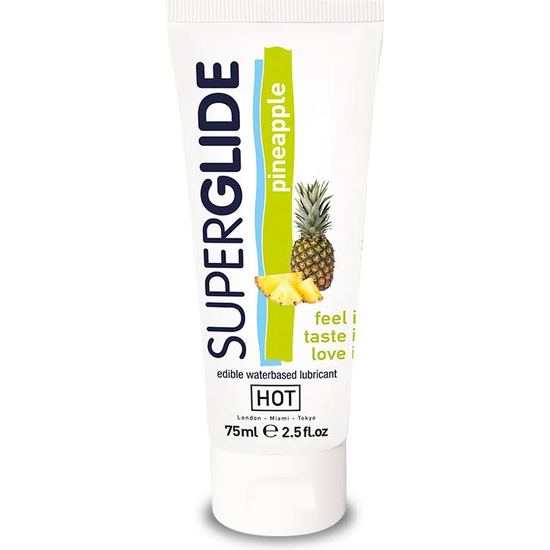 HOT SUPERGLIDE EDIBLE LUBRICANT PINEAPPLE