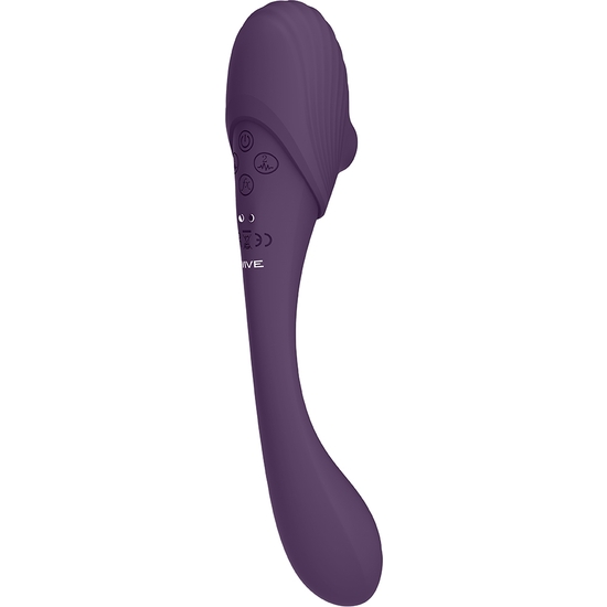 Vive Mirai - Flexible Double Vibrator Pulse Wave & Air Wave - Purple