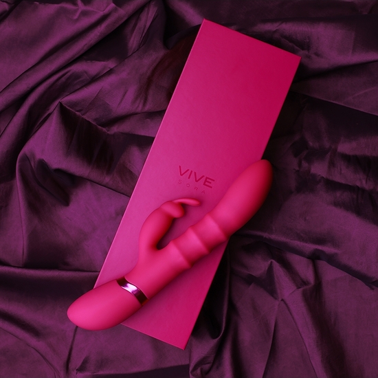 VIVE SORA - UP & DOWN VIBRATOR WITH RINGS AND G-SPOT STIMULATION - PINK