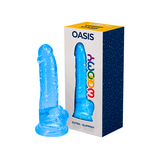 Wooomy Oasis Jelly Penis 15cm - Blue