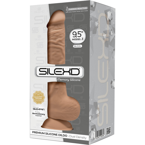 SILEXD MODEL 3 - REALISTIC PENIS 24CM - CANDY