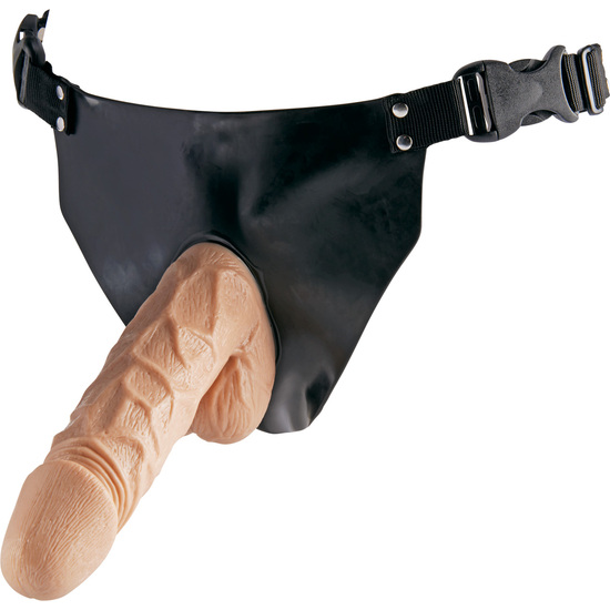 HARNESS WITH REALISTIC PENIS AND ADJUSTABLE PANTIES