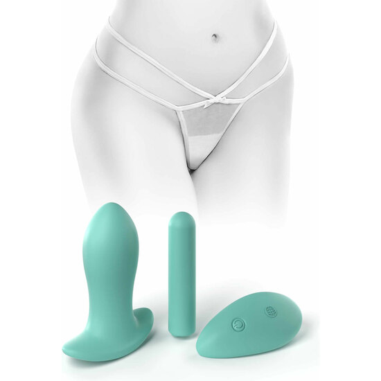 THONG WITH VIBRATING BULLET - WHITE