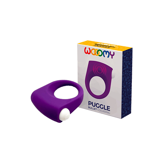 WOOOMY PUGGLE RING WITH VIBRATING BULLET - PURPLE