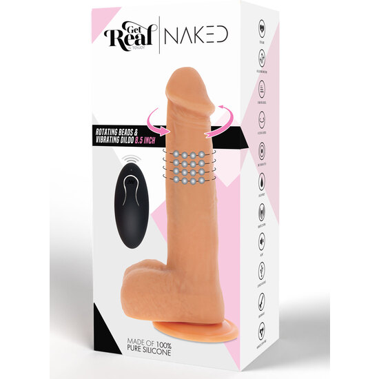 VIBRATING PENIS WITH ROTATING BEADS