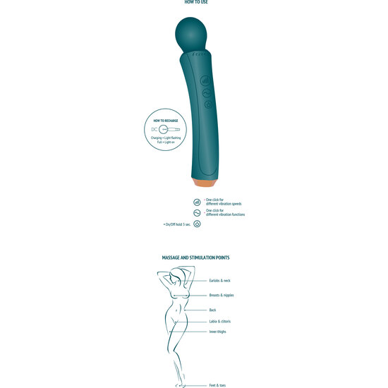 THE CURVED WAND MASSAGER - GREEN