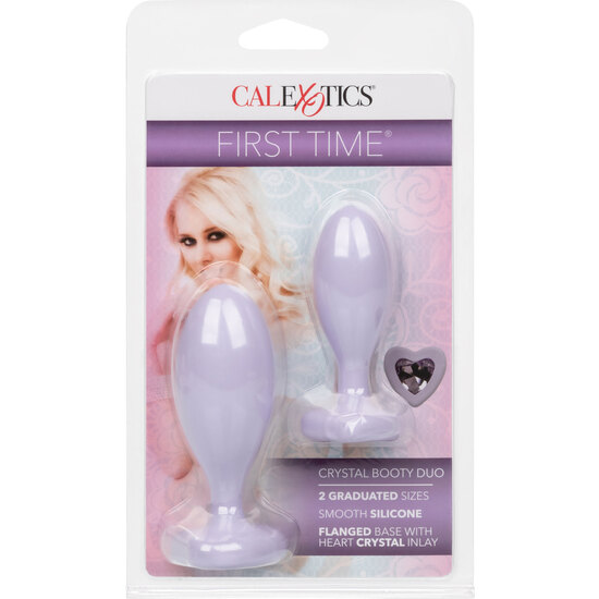 FIRST TIME CRYSTAL DUO PLUGS SILICONE - VIOLET