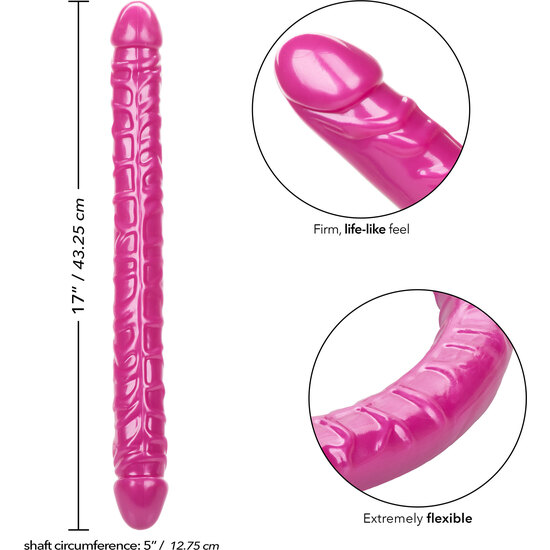 QUEEN SIZE DONG DOUBLE DONG 17 INCH PINK