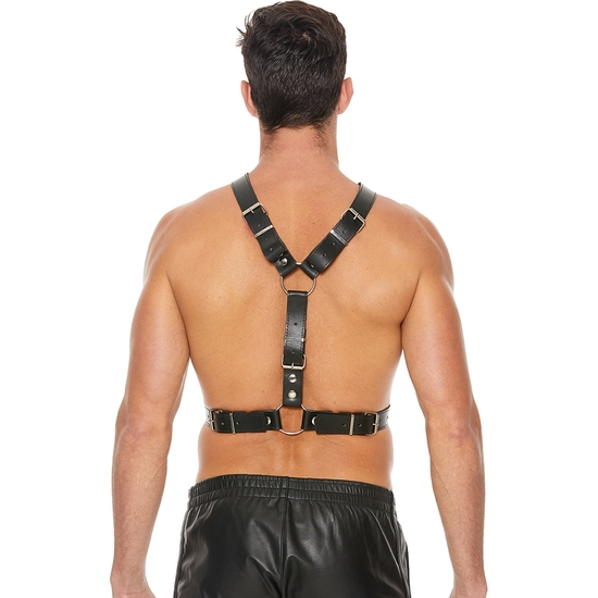 MEN´S HARNESS WITH METAL BIT - ONE SIZE - BLACK