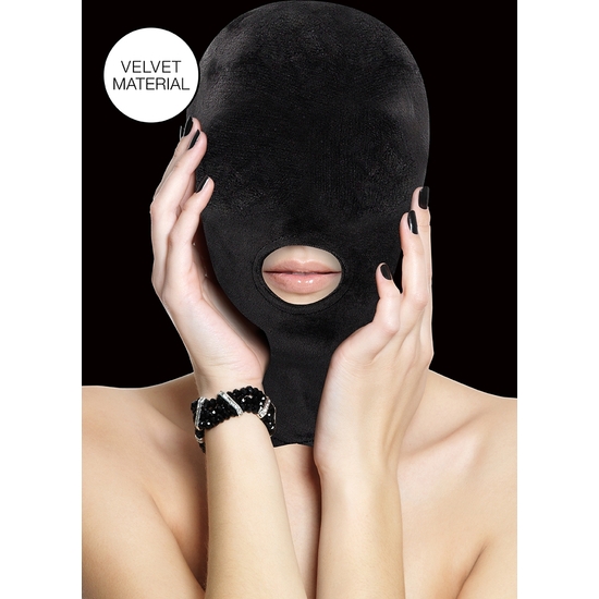 Velvet And Velcro Mask With Mouth Opening