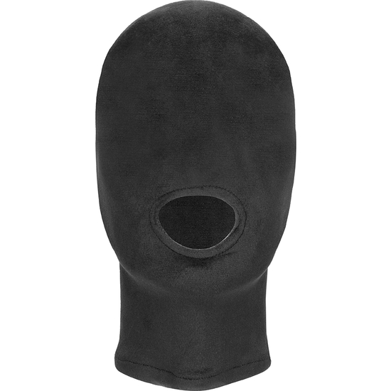 VELVET AND VELCRO MASK WITH MOUTH OPENING