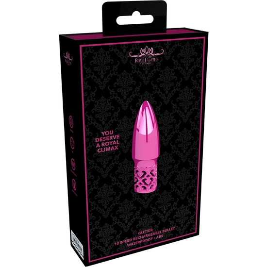 GLITTER - RECHARGEABLE ABS BULLET - PINK