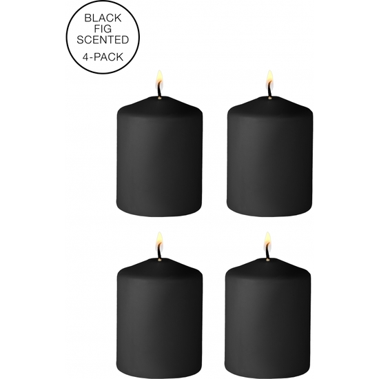 TEASE CANDLES - DISOBEDIENT SMELL - 4 PIECES - BLACK
