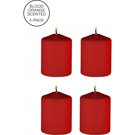 TEASE CANDLES - SINFUL SMELL - 4 PIECES - RED