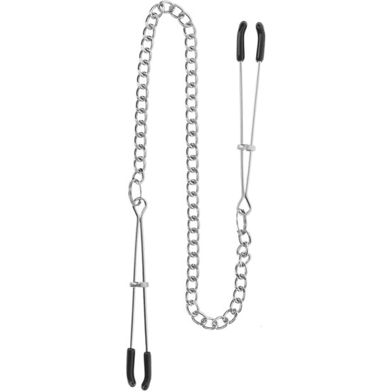 TABOOM CLIPS WITH CHAIN - SILVER