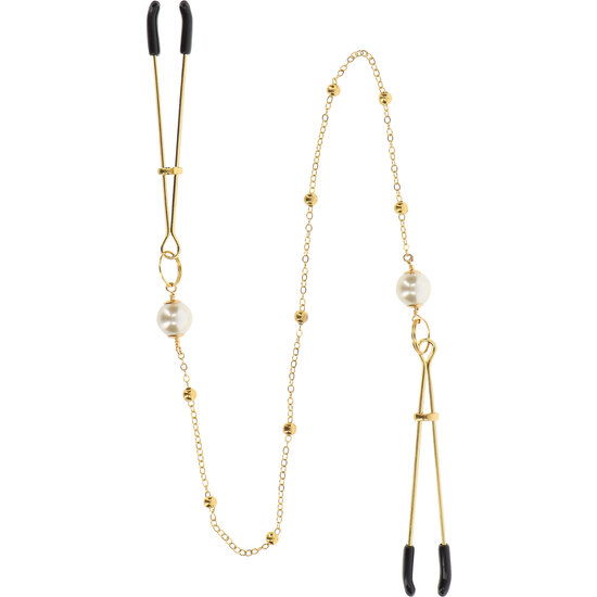 TABOOM PEARL CLIPS AND DELUXE CHAIN - GOLD