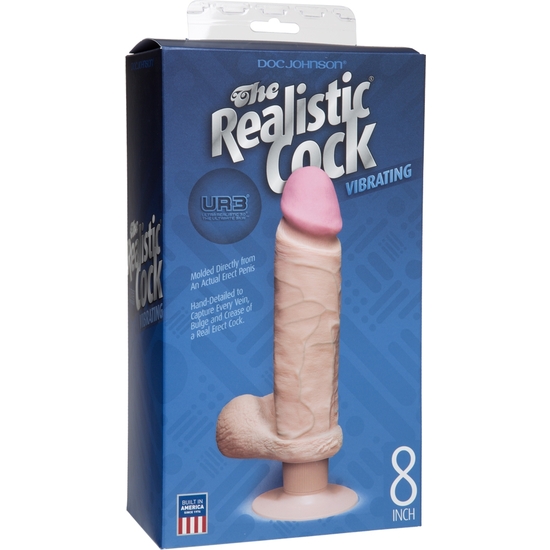 THE REALISTIC COCK UR3 REALISTIC PENIS WITH VIBRATOR 20 CM