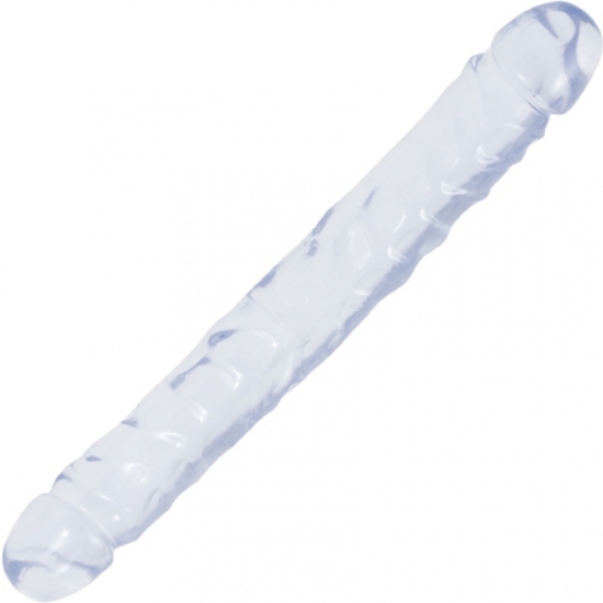 Crystal Jellies Double Penis 30 Cm. Transparent