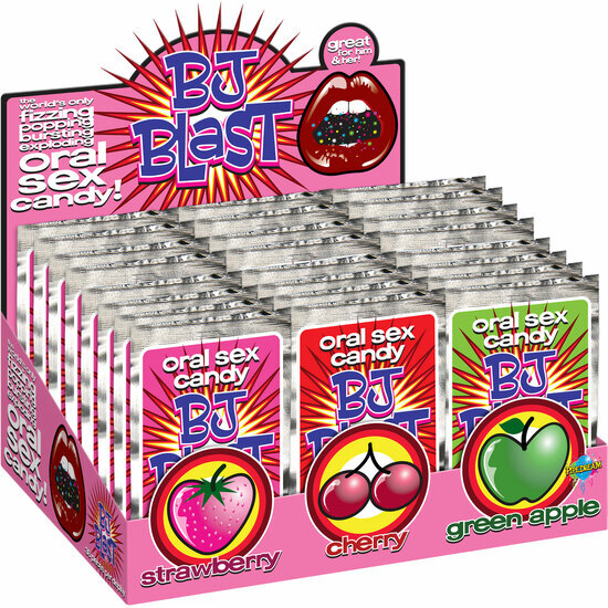Bj Blast Candy Oral Sex Assortment Display 36 Units